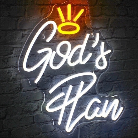 Other - God’s Plan LED Room Sign